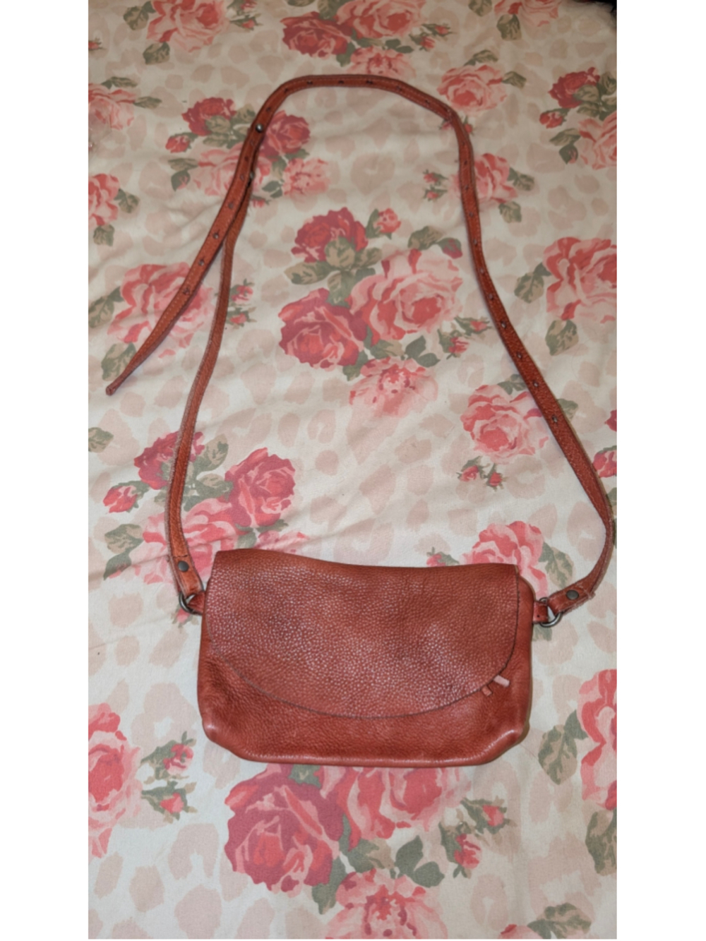 We The Free Brown Leather Crossbody Bag One Size